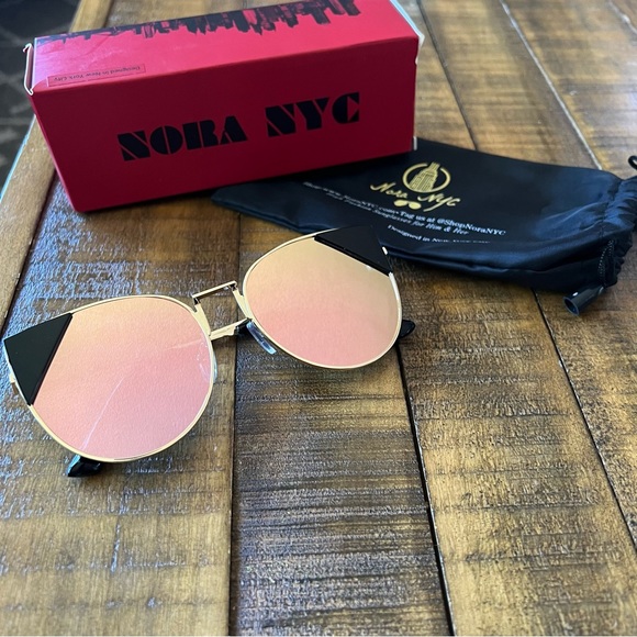 Nora NYC Pink Butterfly Sunglasses - Picture 2 of 5